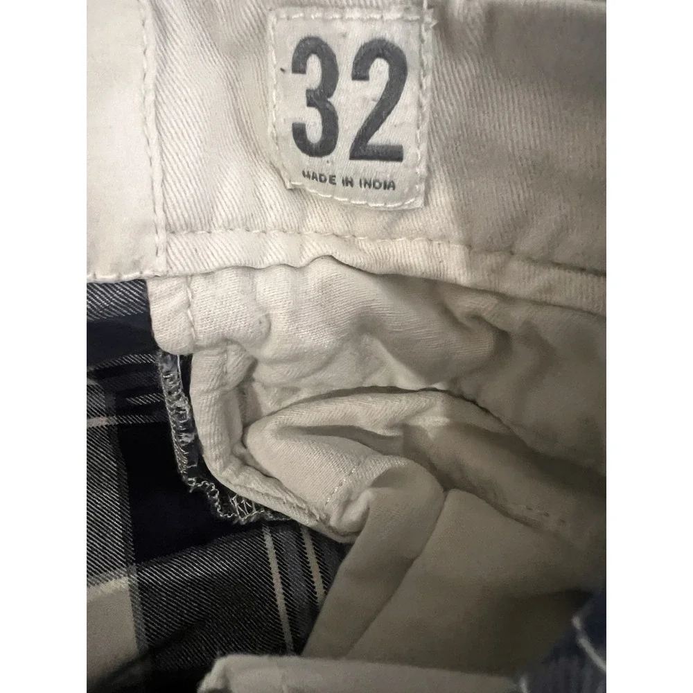 VTG Abercrombie‎ & Fitch Shorts Men 32 Blue White Plaid Y2K Baggy 90s Grunge